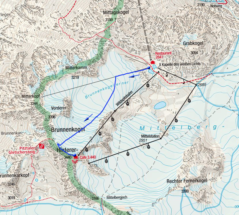 Cappucino-Route im Pitztaler Skitouren Park Cappucino-Route im Pitztaler Skitouren Park