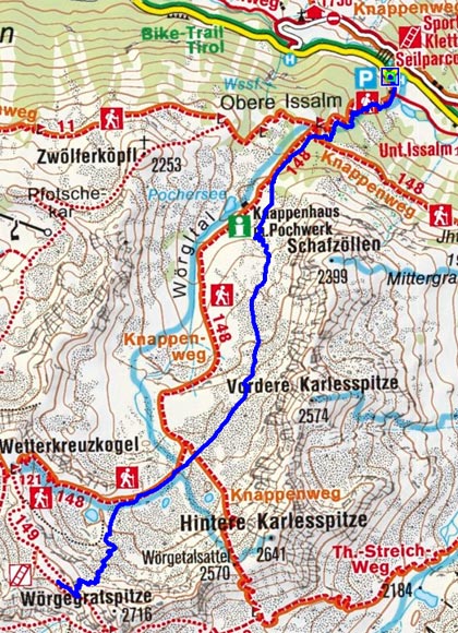 Großes Windegg (2644 m) durch das Wörgetal Großes Windegg (2644 m) durch das Wörgetal