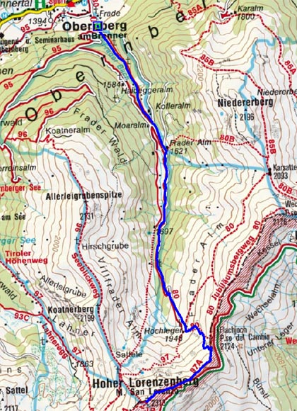Hoher Lorenzenberg (2313 m) durch das Fradertal Hoher Lorenzenberg (2313 m) durch das Fradertal
