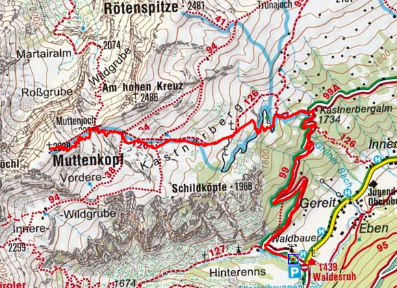Muttenkopf (2638 m) aus dem Obernbergtal Muttenkopf (2638 m) aus dem Obernbergtal