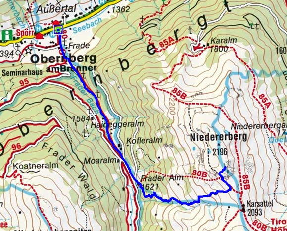 Niedererberg (2196 m) von Obernberg Niedererberg (2196 m) von Obernberg