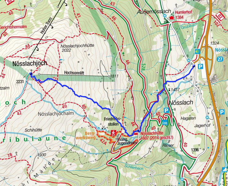 Nösslachjoch (2231m) von Nösslach Nösslachjoch (2231m) von Nösslach