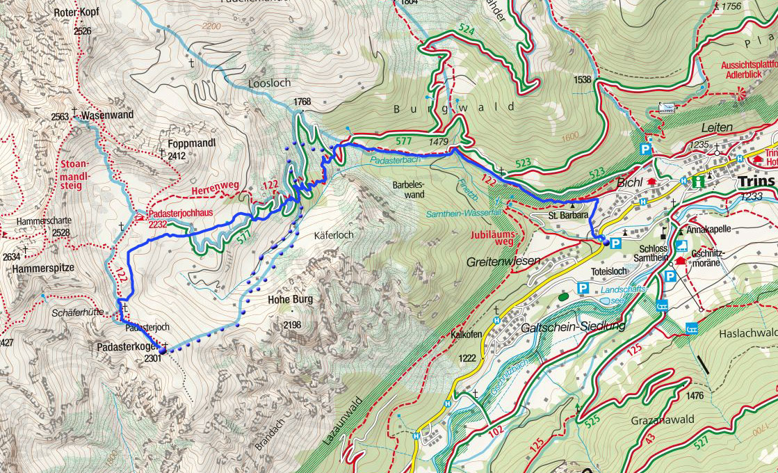 Padasterkogel (2301m) von Trins Padasterkogel (2301m) von Trins