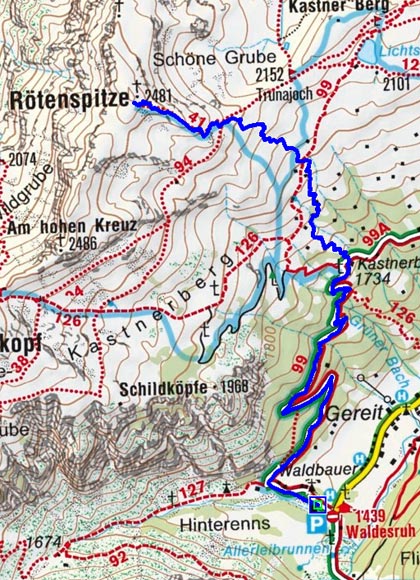 Rötenspitze (2481 m) aus dem Obernbergtal Rötenspitze (2481 m) aus dem Obernbergtal