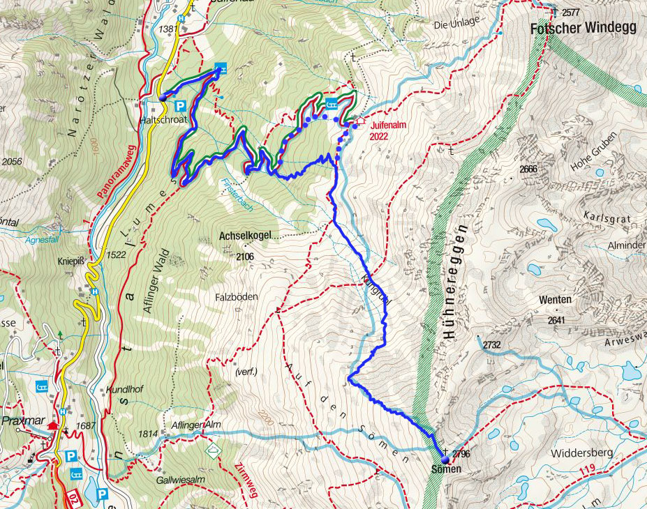 Sömen (2.796 m) von der Juifenau Sömen (2.796 m) von der Juifenau
