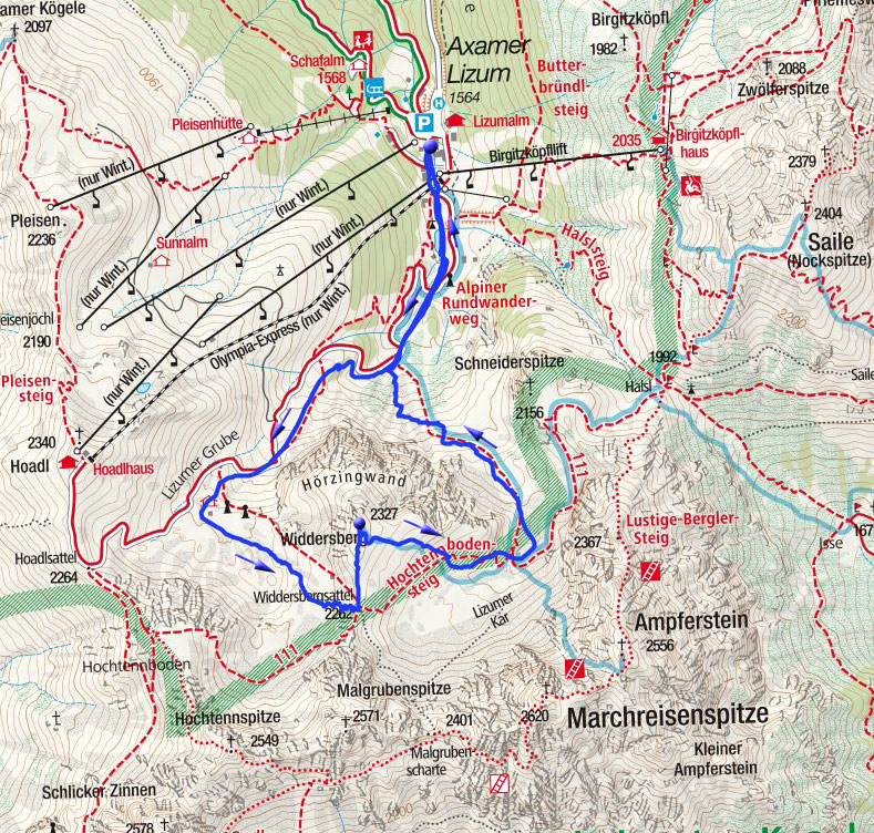 Widdersberg (2327 m) durch die Lizumer Grube Widdersberg (2327 m) durch die Lizumer Grube