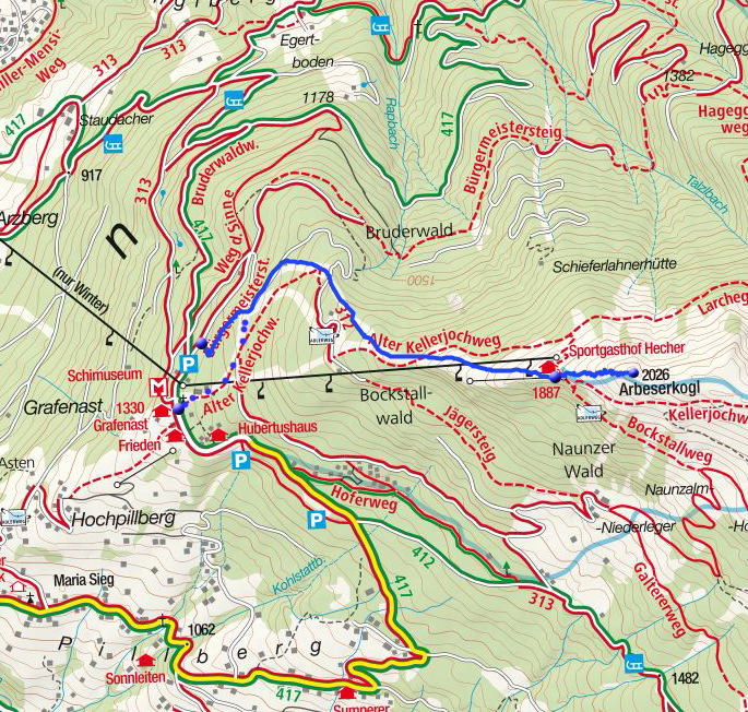 Arbeserkogel (2026m) von Grafenast Arbeserkogel (2026m) von Grafenast