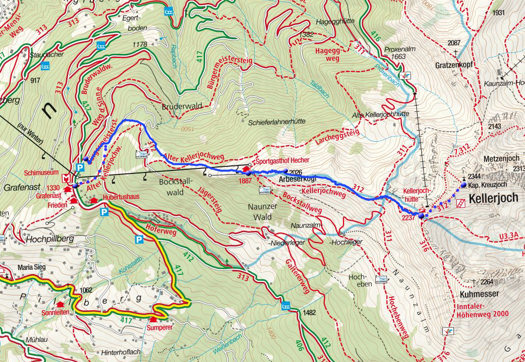 Kellerjochhütte (2237m) von Grafenast Kellerjochhütte (2237m) von Grafenast
