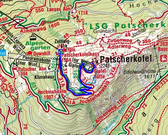 Gipfelstürmer-Skitour von der Patscherkofel-Bergstation Gipfelstürmer-Skitour von der Patscherkofel-Bergstation