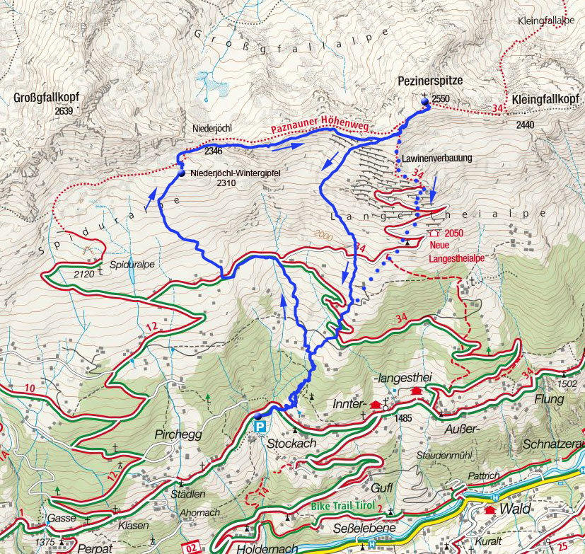 Niederjöchl-Pezinerspitze Überschreitung von Langesthei Niederjöchl-Pezinerspitze Überschreitung von Langesthei