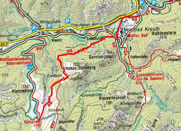 Königsalm vom Wildbad Kreuth Königsalm vom Wildbad Kreuth