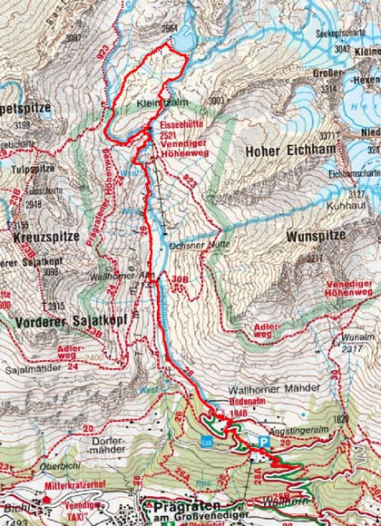 Eisseewanderung vom Parkplatz Wallhorn Eisseewanderung vom Parkplatz Wallhorn