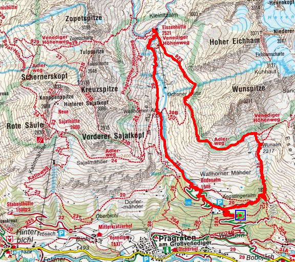 Eisseehütte - Wunalm Rundwanderung Eisseehütte - Wunalm Rundwanderung