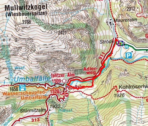 Islitzeralm – Pebellalm von Ströden Islitzeralm – Pebellalm von Ströden