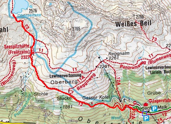 Oberseitsee von der Jausenstation Trogach Oberseitsee von der Jausenstation Trogach
