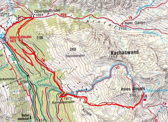 Remesseen von der Unterstalleralm Remesseen von der Unterstalleralm