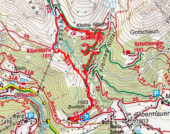 Schmiedler Alm - Nilltal Rundwanderung Schmiedler Alm - Nilltal Rundwanderung