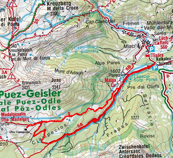 Ütia Ciampciôs (Ciampciôs Hütte) von Campill-Seres Ütia Ciampciôs (Ciampciôs Hütte) von Campill-Seres