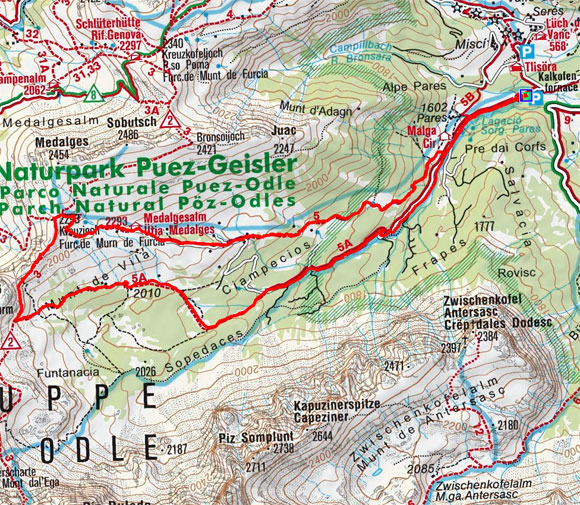 Funtanacia - Kreuzjoch Rundwanderung Funtanacia - Kreuzjoch Rundwanderung