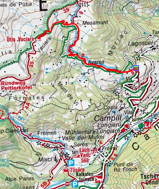 Ütia Vaciara (Vaciara Alm) von Campill-Vi Ütia Vaciara (Vaciara Alm) von Campill-Vi
