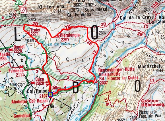 Cisles - Höhenweg Rundwanderung Cisles - Höhenweg Rundwanderung