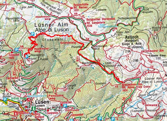 Schutzhütte Kreuzwiesenalm (1924 m) von Herol-Lüsenberg Schutzhütte Kreuzwiesenalm (1924 m) von Herol-Lüsenberg
