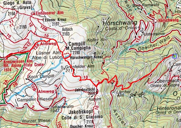Schutzhütte Kreuzwiesenalm (1924 m) von Onach Schutzhütte Kreuzwiesenalm (1924 m) von Onach