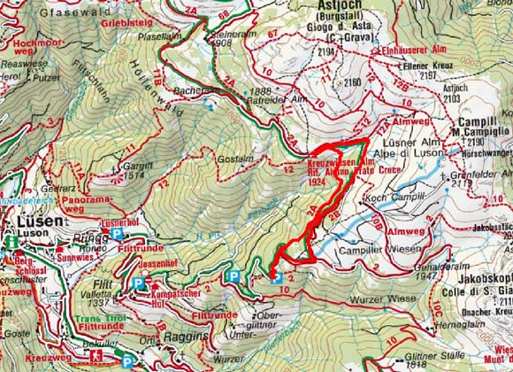 Schutzhütte Kreuzwiesenalm (1924 m) vom Schwaiger Böden Schutzhütte Kreuzwiesenalm (1924 m) vom Schwaiger Böden