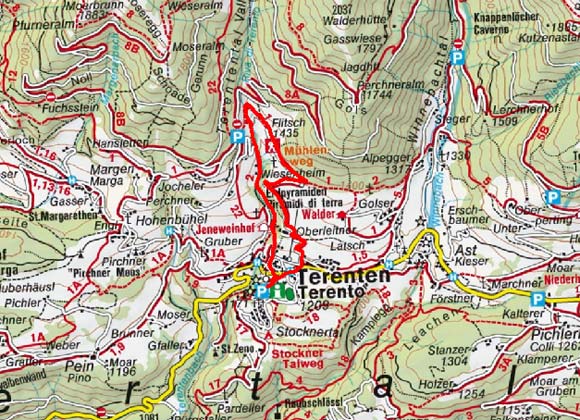 Erdpyramiden - Mühlenweg Terenten Erdpyramiden - Mühlenweg Terenten