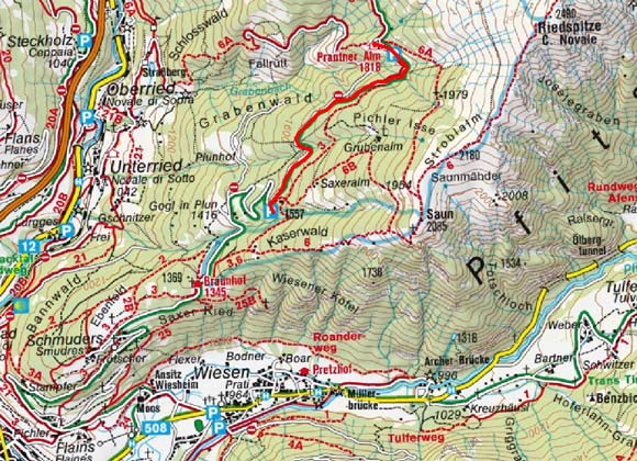 Prantner Alm (1800 m) vom Wanderparkplatz Prantner Alm (1800 m) vom Wanderparkplatz
