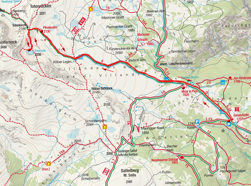 Totenkirchl & Totensee: Start von der Gasserhütte Totenkirchl & Totensee: Start von der Gasserhütte