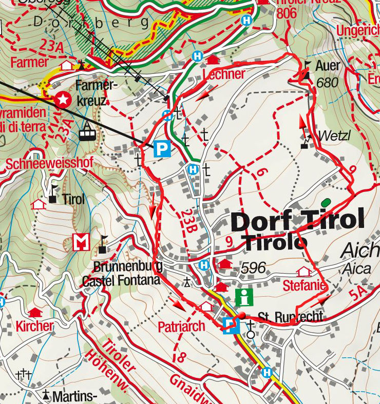 Apfelweg in Dorf Tirol Apfelweg in Dorf Tirol