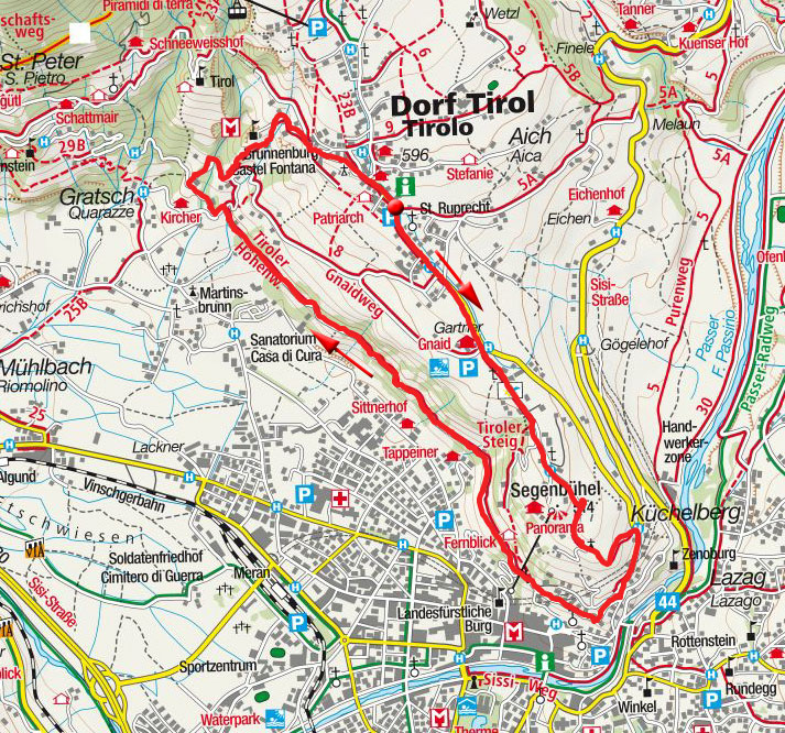 Tappeinerweg & Brunnenburg Rundwanderung von Dorf Tirol Tappeinerweg & Brunnenburg Rundwanderung von Dorf Tirol