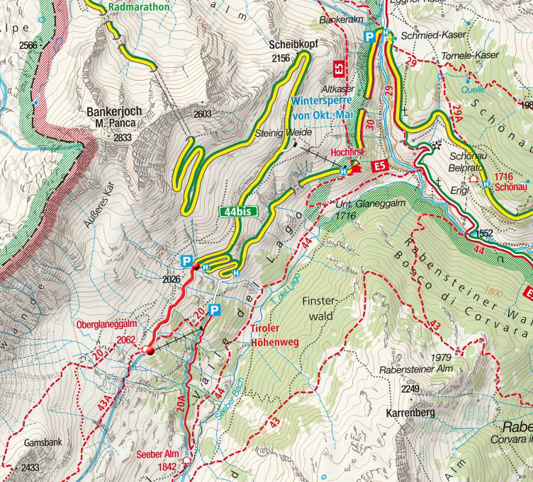 Oberglanegg Alm von der Timmelsjochstraße Oberglanegg Alm von der Timmelsjochstraße