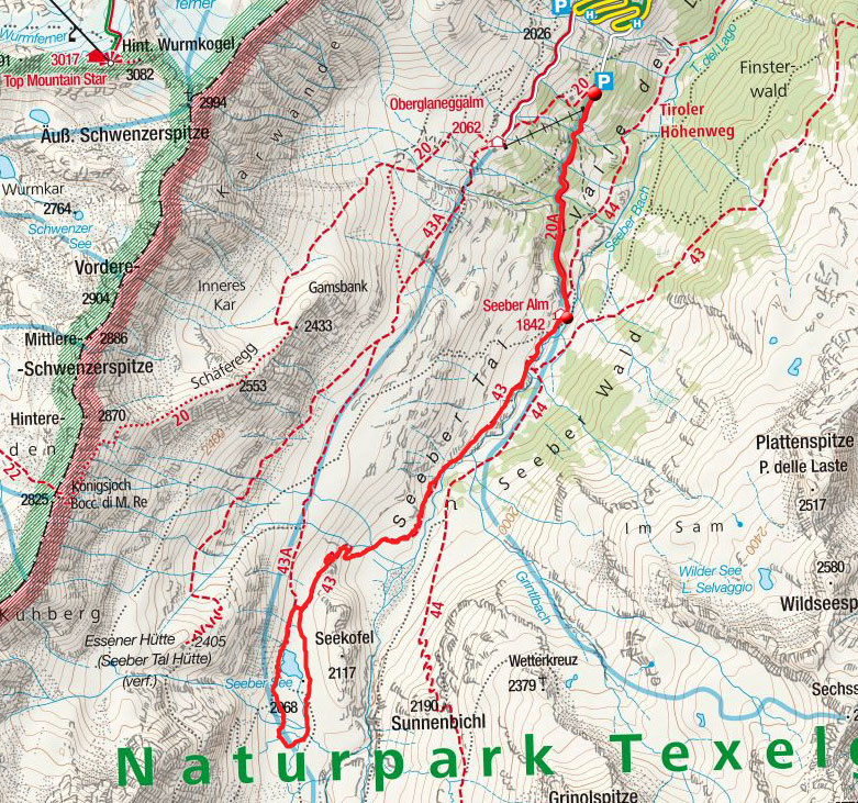 Durch das Seeber Tal zum Seeber See Durch das Seeber Tal zum Seeber See