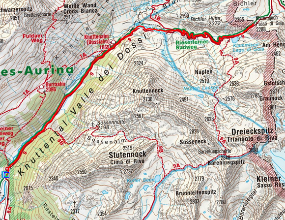 Klammlsee - Klammljoch durch das Knuttental Klammlsee - Klammljoch durch das Knuttental