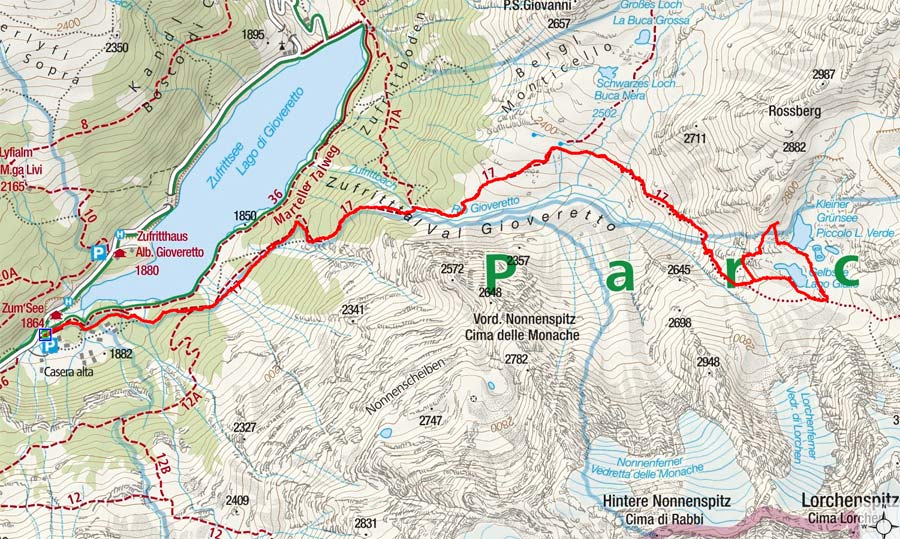 Gelbsee und Kleiner Grünsee vom Hotel zum See Gelbsee und Kleiner Grünsee vom Hotel zum See