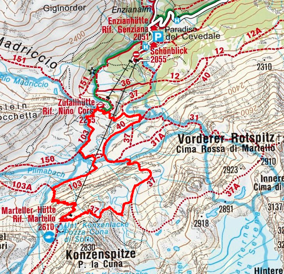 Marteller Hütte - Rundwanderung von der Zufallhütte Marteller Hütte - Rundwanderung von der Zufallhütte