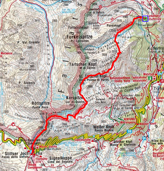 Goldseeweg von der Furkelhütte Goldseeweg von der Furkelhütte
