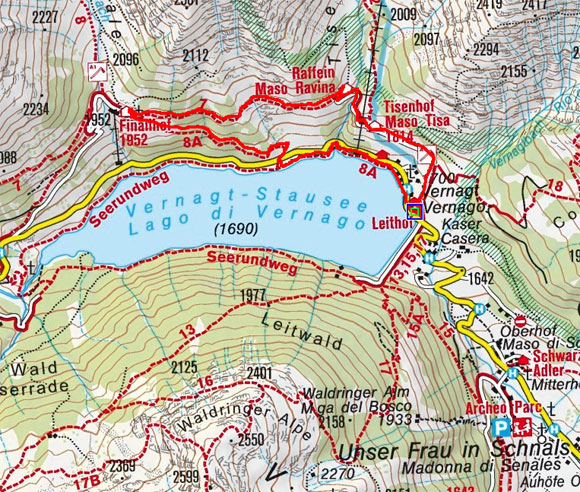 Historische Höfe-Rundwanderung von Vernagt am See Historische Höfe-Rundwanderung von Vernagt am See