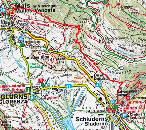Sonnensteig - Oberwaal Wanderung Sonnensteig - Oberwaal Wanderung