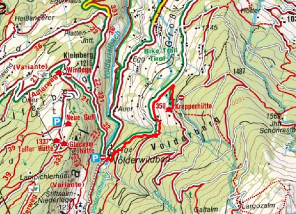 Krepperhütte vom Volder Wildbad Krepperhütte vom Volder Wildbad