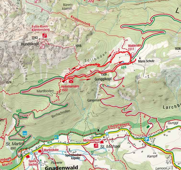 Walderalm-Rundwanderung von der Hinterhornalm Walderalm-Rundwanderung von der Hinterhornalm