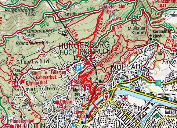 Arzler Alm vom Löwenhaus-Innsbruck Arzler Alm vom Löwenhaus-Innsbruck