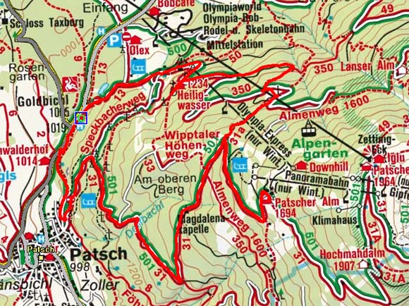 Patscher Alm über die Igler Alm Patscher Alm über die Igler Alm