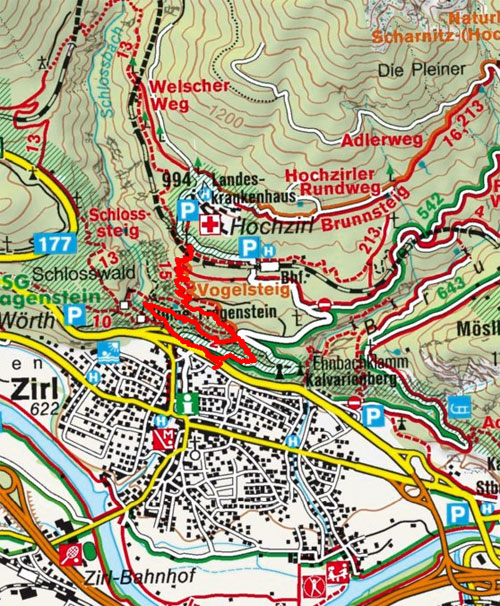 Zirler Vogellehrweg mit Höhenpromenade Zirler Vogellehrweg mit Höhenpromenade