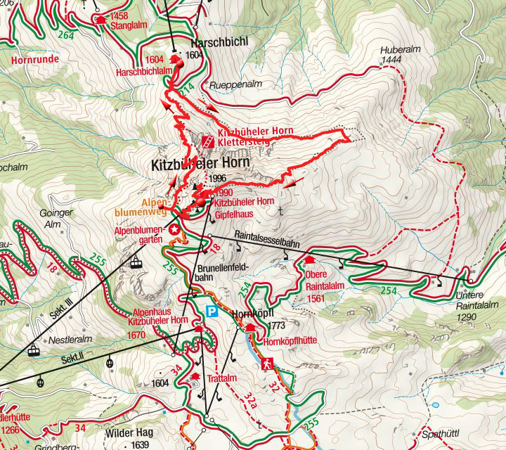 Horn Gipfel-Höhenweg von der Bergstation der Horngipfelbahn Horn Gipfel-Höhenweg von der Bergstation der Horngipfelbahn