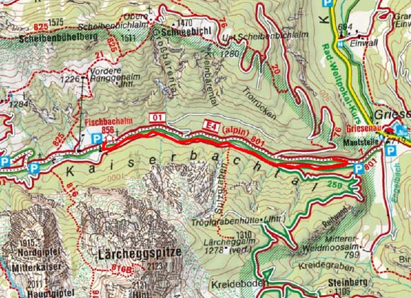 Fischbachalm durch das Kaiserbachtal Fischbachalm durch das Kaiserbachtal
