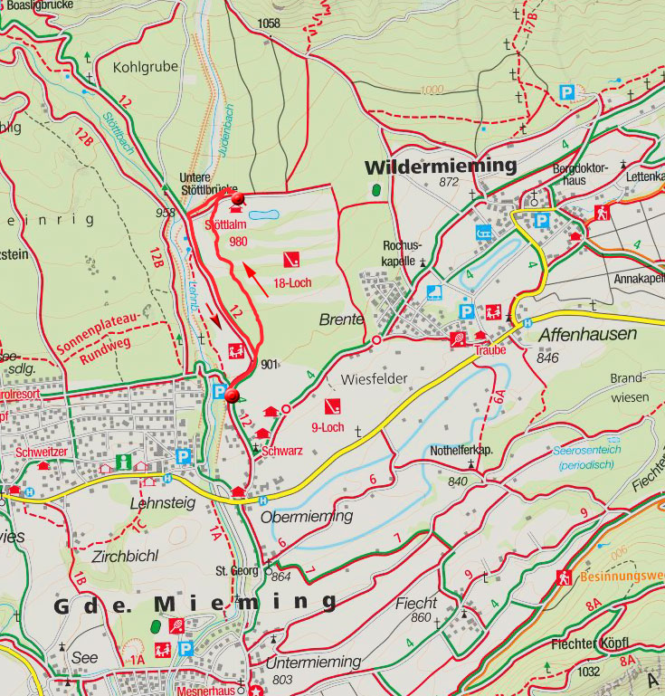 Stöttlalm: Wanderung von Obermieming Stöttlalm: Wanderung von Obermieming