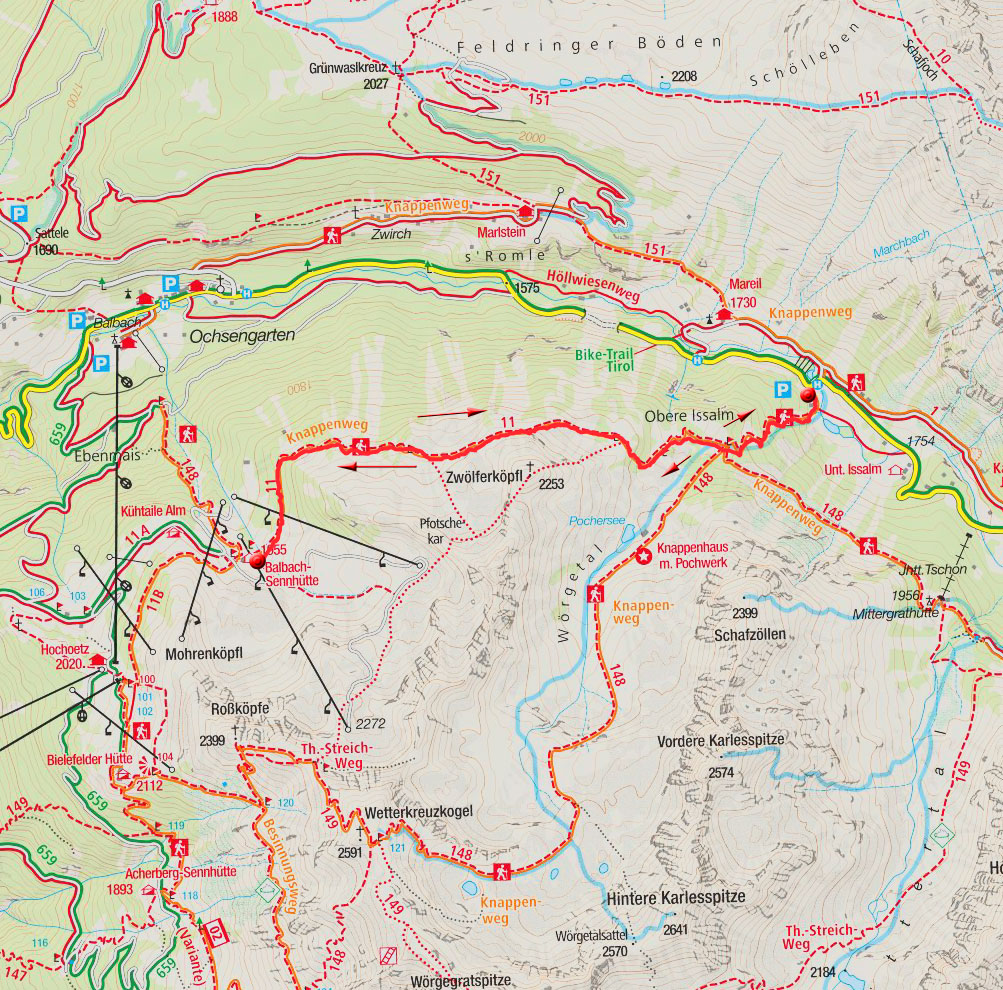 Balbach Alm: Wanderung vom Parkplatz Issbrücke Balbach Alm: Wanderung vom Parkplatz Issbrücke